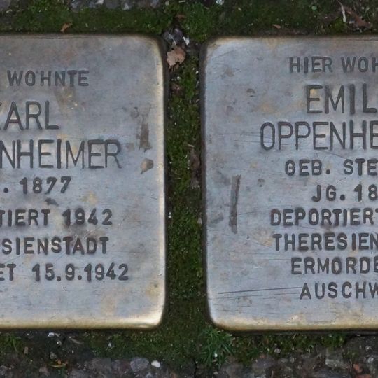 Stolperstein dedicated to Karl Oppenheimer