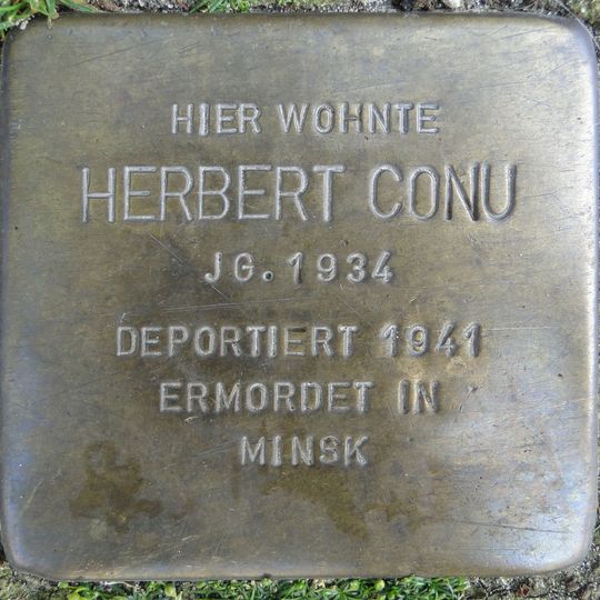 Stolperstein dedicated to Herbert Conu