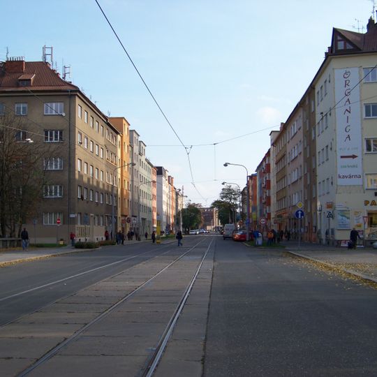 Bridge of Masarykova třída over the Bystřice