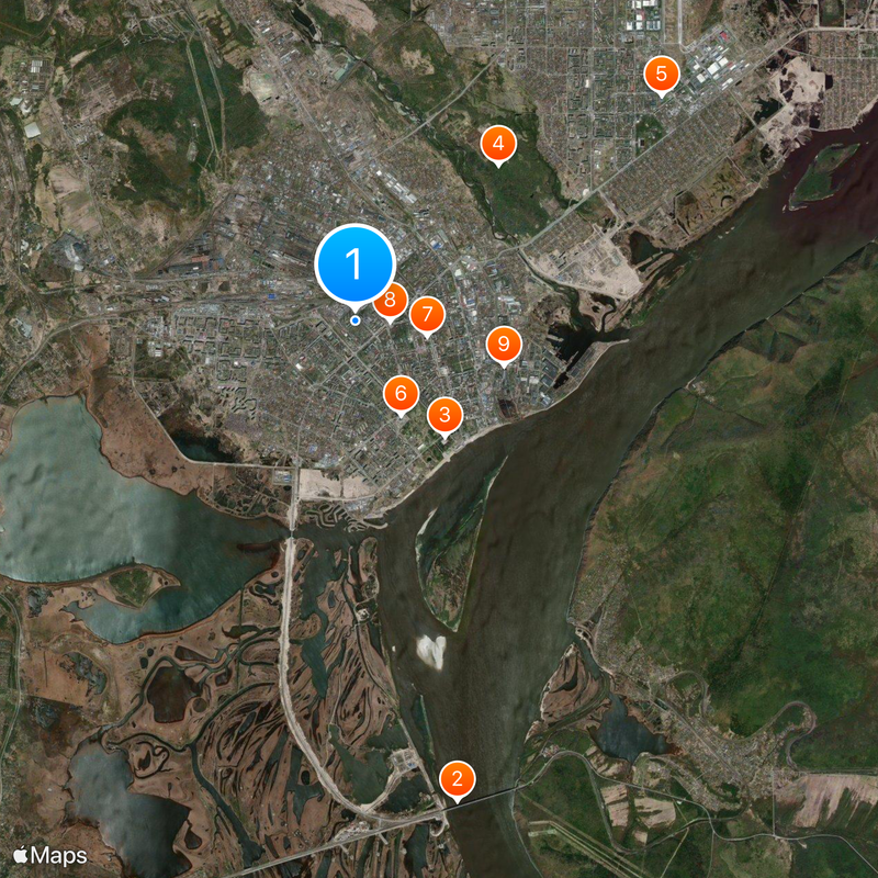 Komsomolsk del Amur Mapa