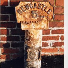 Milepost, Hawthorn Terrace, North Walbottle, by jct to terrace at back