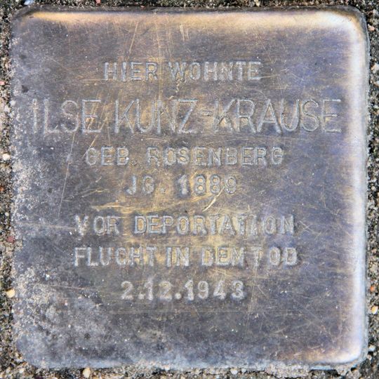 Stolperstein à la mémoire d’Ilse Kunz-Krause