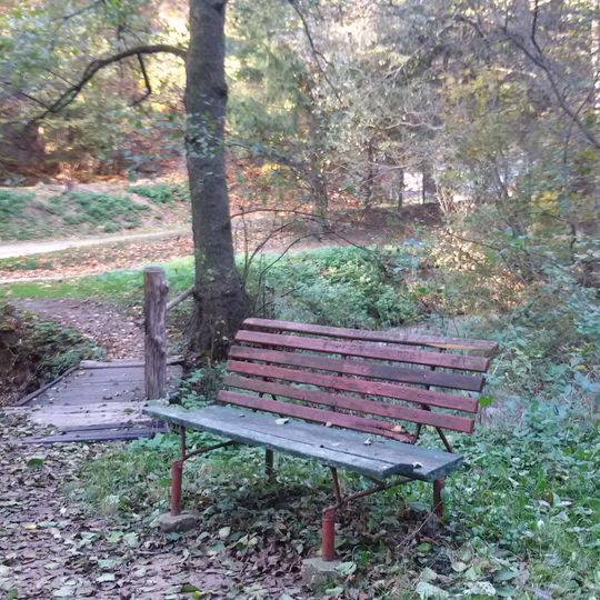 Lávka přes Čertík před rybníkem Jarval