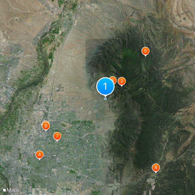 Sandia Peak Tramway Mapa
