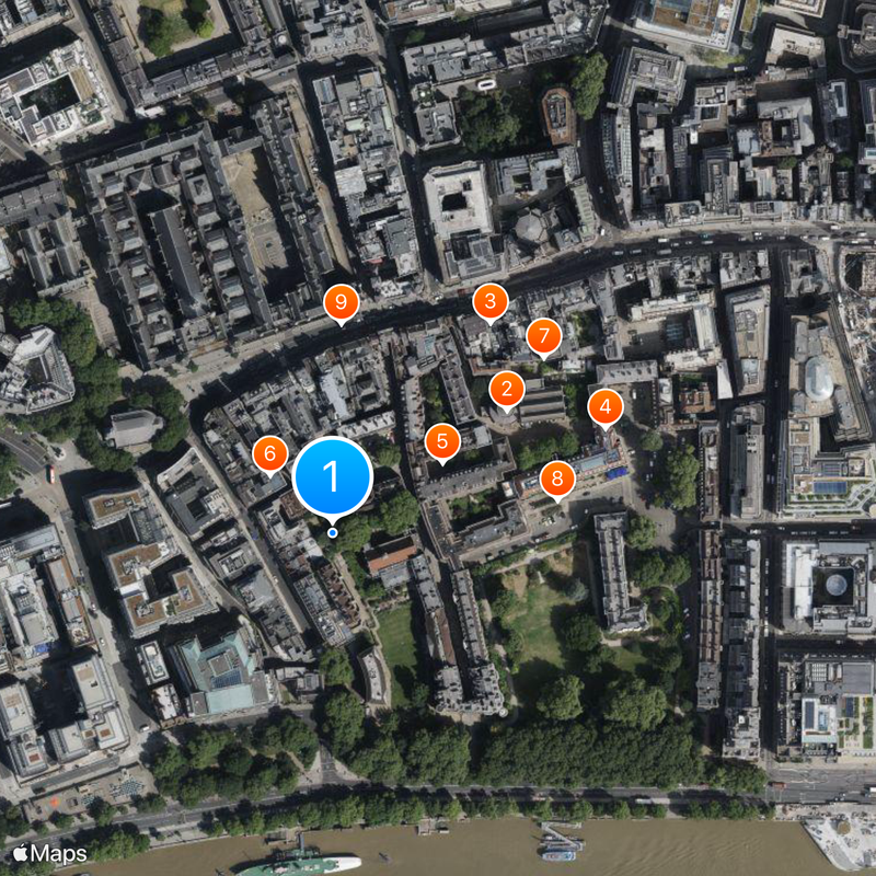 Middle Temple Map