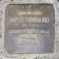 Stolperstein dedicated to Mark Ginsburg