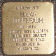 Stolperstein dedicated to Edgar Rosenbaum