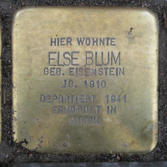 Stolperstein en memoria de Else Blum