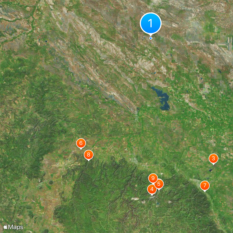 Geographic center of the United States Mapa