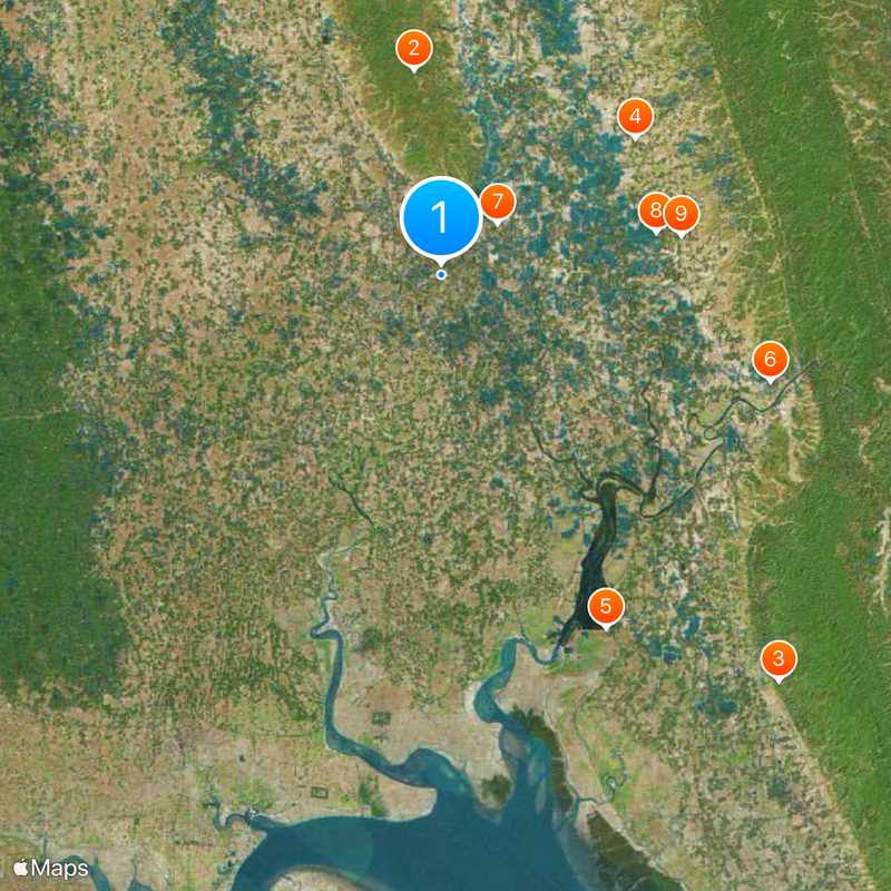Distretto di Feni Mappa