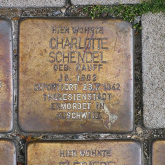 Stolperstein à la mémoire de Charlotte Schendel