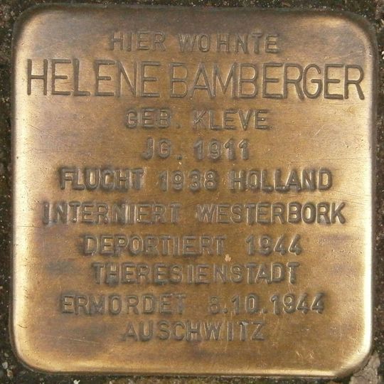 Stolperstein en memoria de Helene Bamberger