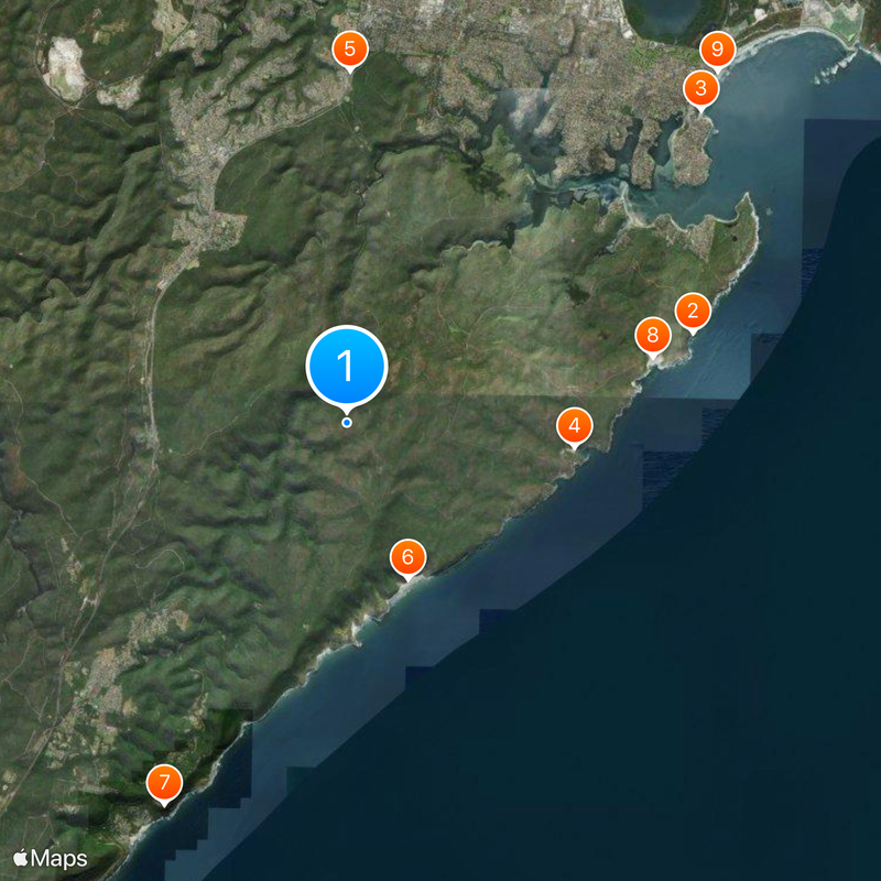 Royal National Park Mapa