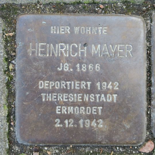 Stolperstein em memória de Heinrich Mayer