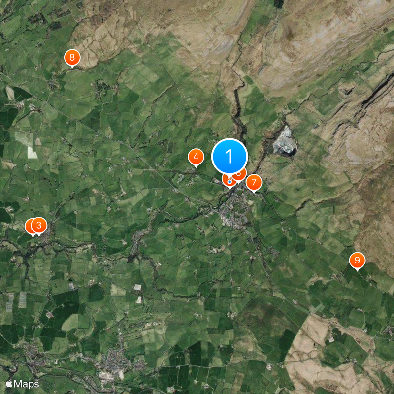 Ingleton Waterfalls Trail Mapa