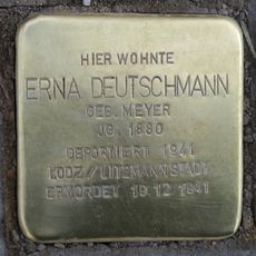 Stolperstein dedicated to Erna Deutschmann
