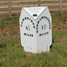 Milestone on A1307 near Bar Hill