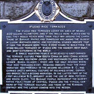 Ifugao Rice Terraces historical marker
