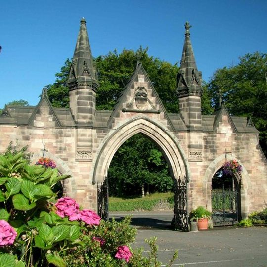 Stone Archways At Gateway To Cemetery