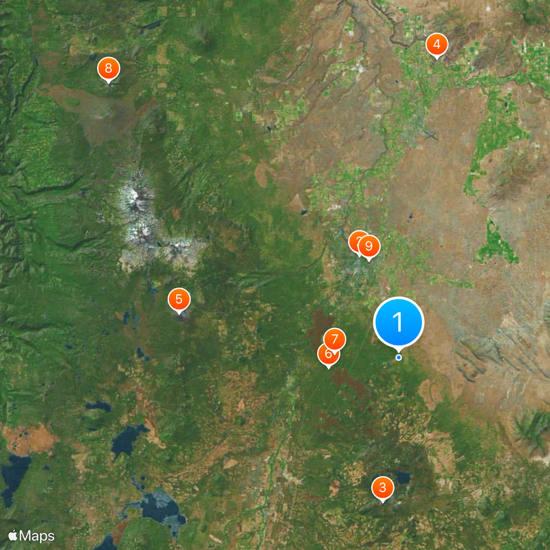 Hrabstwo Deschutes Mapa