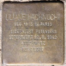 Stolperstein dedicated to Liliane Hachnochi