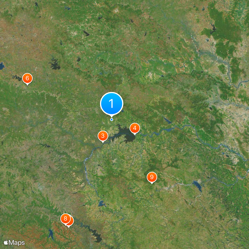 Kuntala Waterfall Mappa