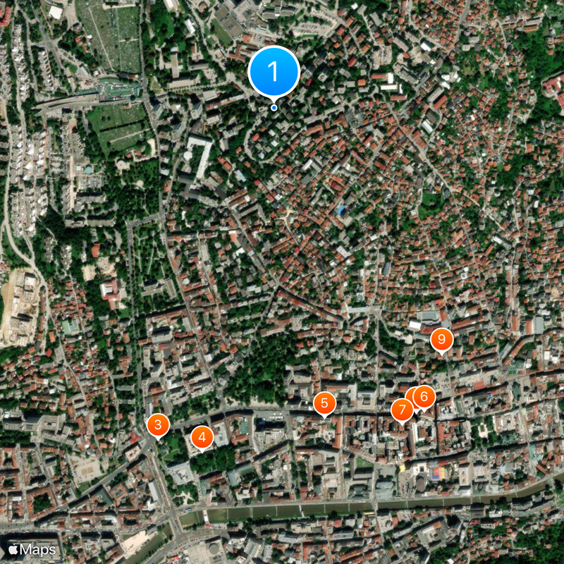 University of Sarajevo Map