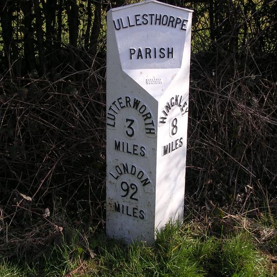 Milepost, opp. Milestone Cottage & Normanton House Farm, E of Ullesthorpe