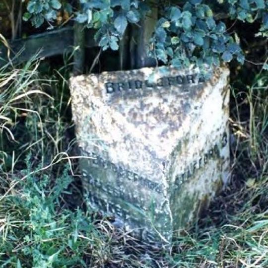 Milepost, between Little Bridgeford & Cresswell