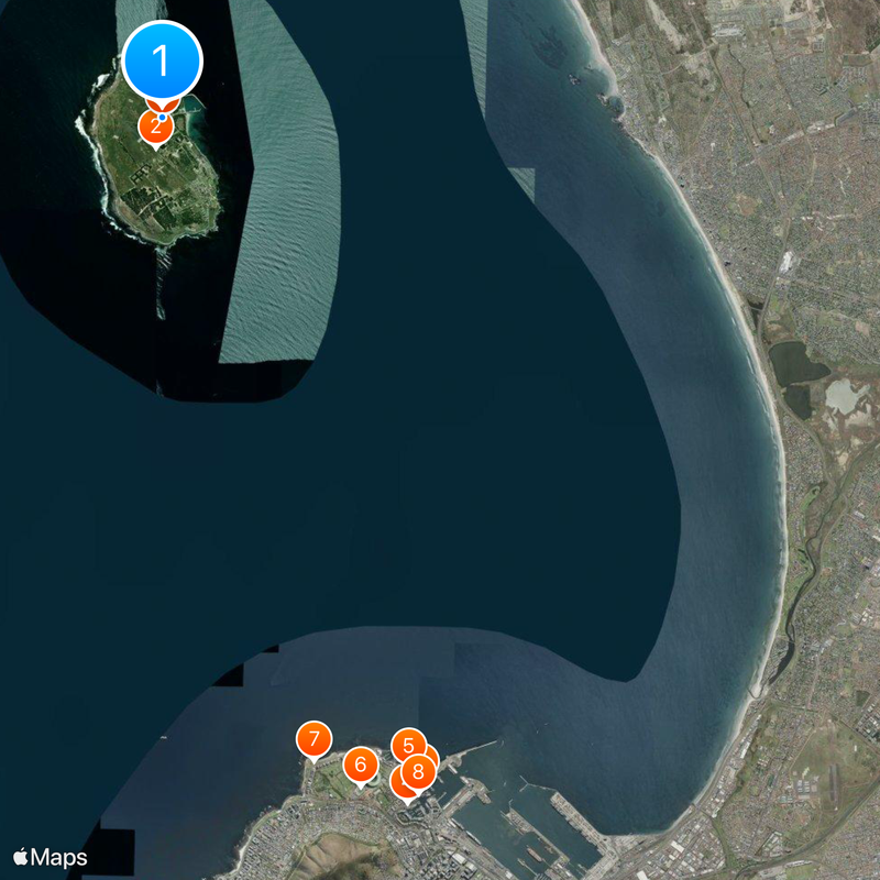 Robben Island Maximum Security Prison Mapa