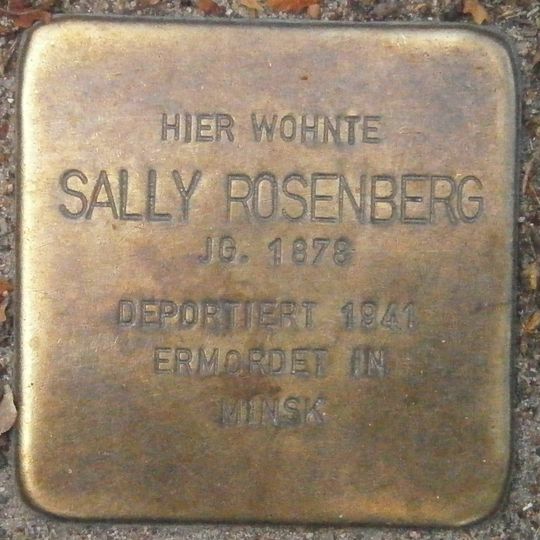 Stolperstein dedicated to Sally Rosenberg
