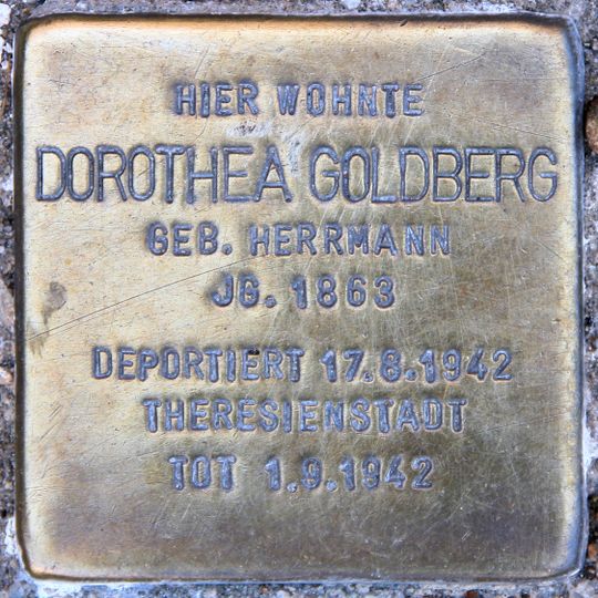 Stolperstein en memoria de Dorothea Goldberg