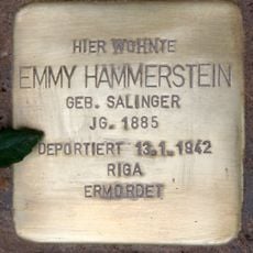 Stolperstein dedicated to Emmy Hammerstein