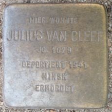 Stolperstein en memoria de Julius van Cleef