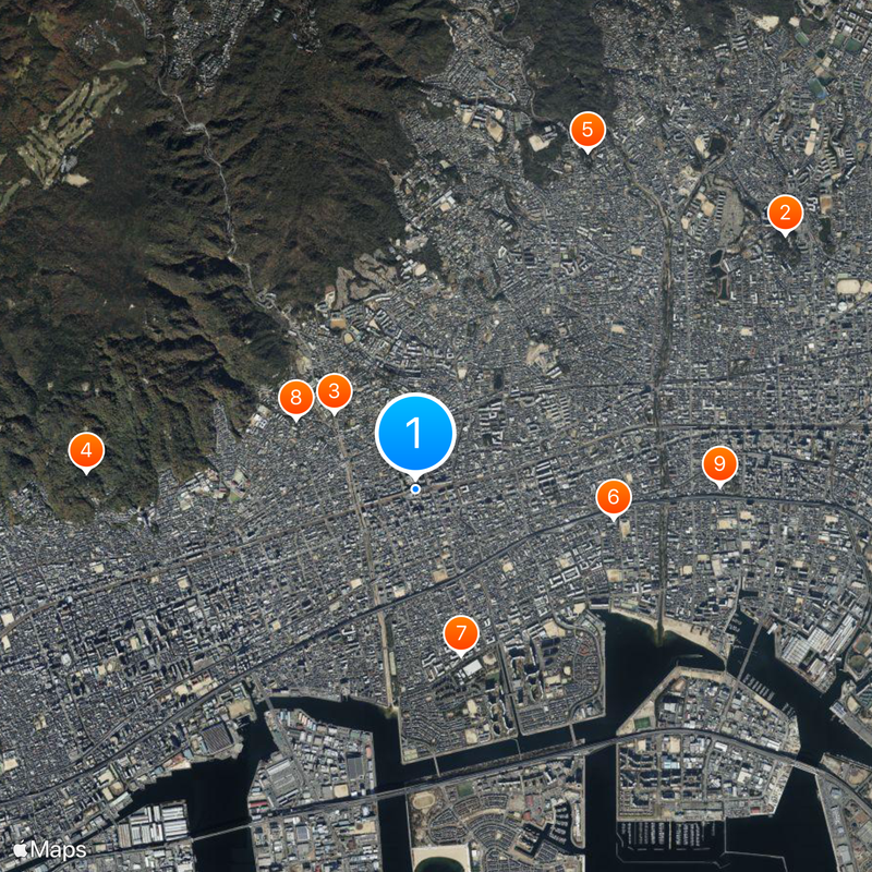 Ashiya Station Map