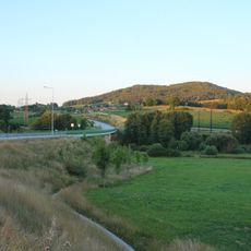 Most silnice II/145 přes Živný potok a železniční trať u Těšovic