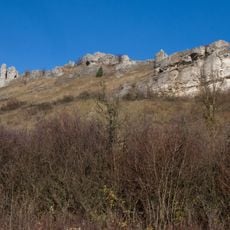 Ehrenbürgfelsen am Walberla-Berg ENE von Wiesenthau
