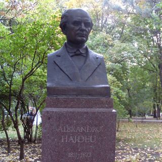 Bust of Alexandru Hâjdeu in the Alley of Classics, Chișinău