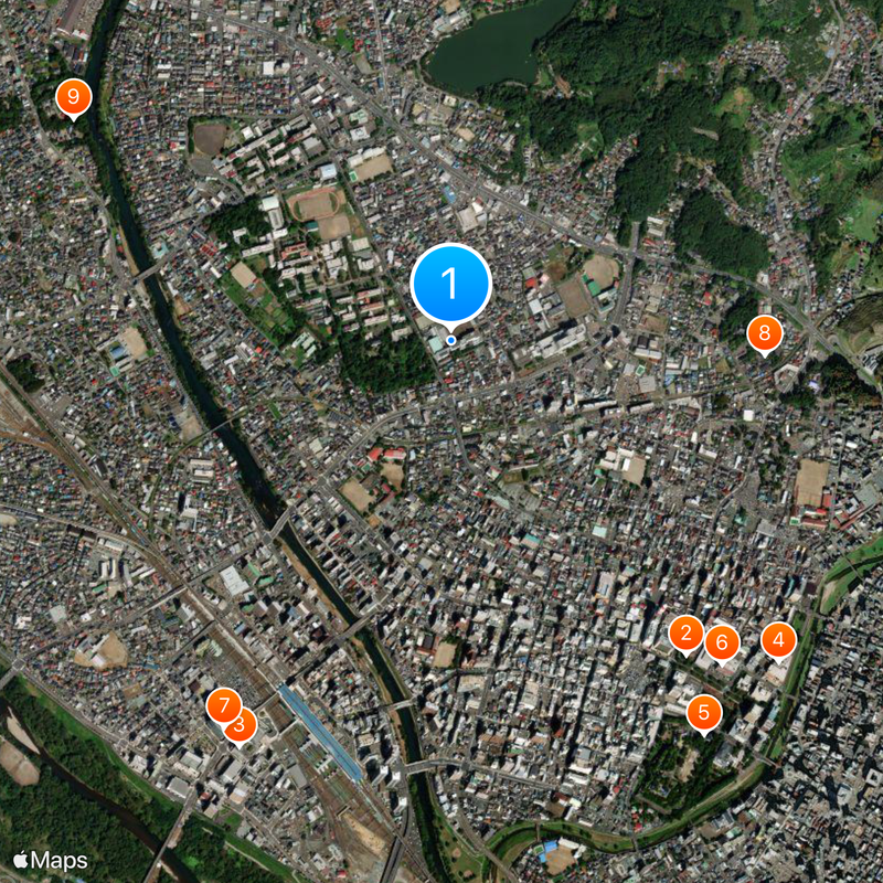 Morioka First High School Map