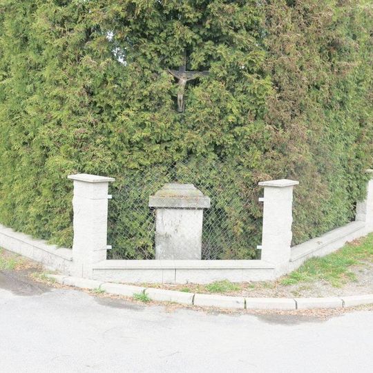Cross in the garden of the house Libchavská 90 in Dolní Libchava