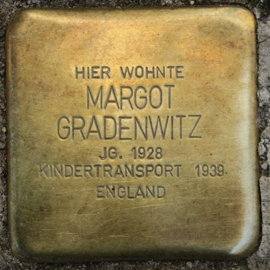 Stolperstein dedicated to Margot Gradenwitz