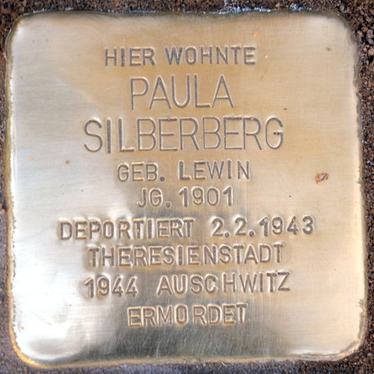 Stolperstein dedicated to Paula Silberberg