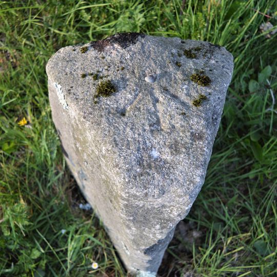 Milestone, Marley Head , eastern roundabout, by private exit to N