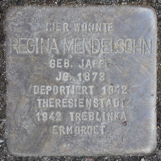 Stolperstein en memoria de Regina Mendelsohn