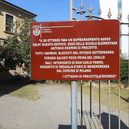 Targa alle vittime del bombardamento aereo 20 ottobre 1944