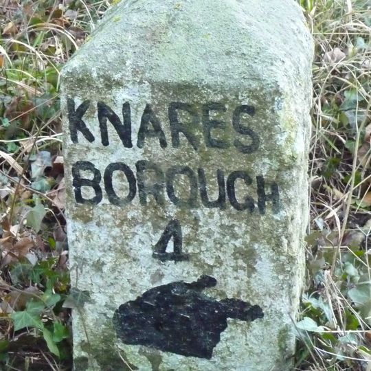 Milestone, ¼ mile E of jct A61