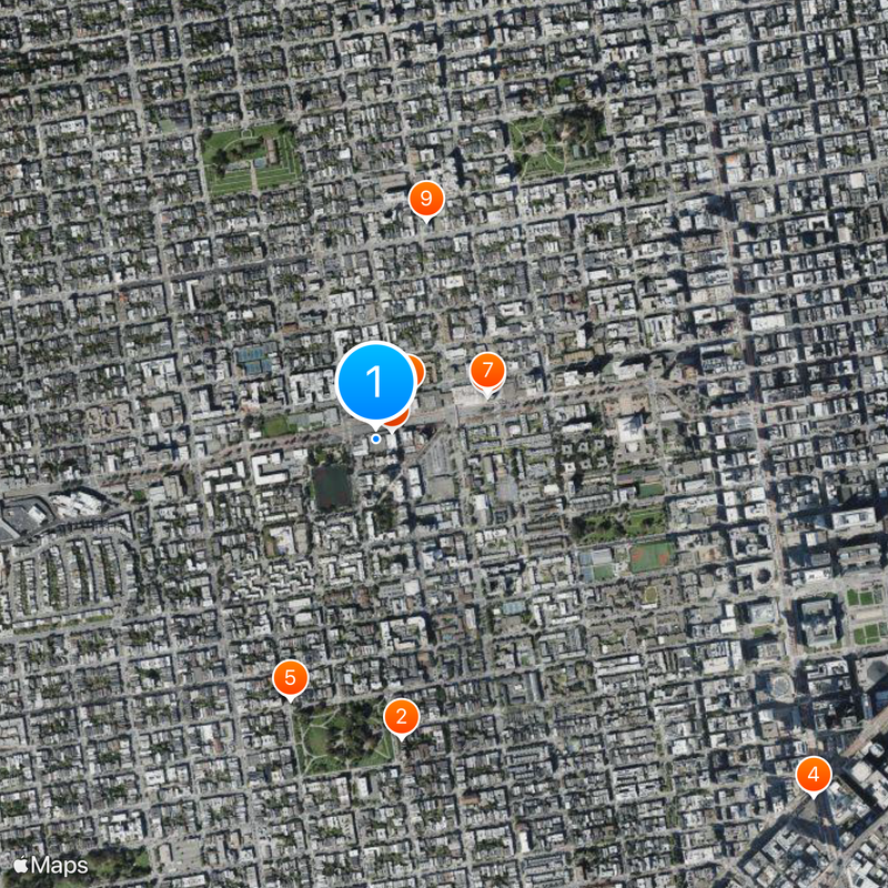 Peoples Temple in San Francisco Map