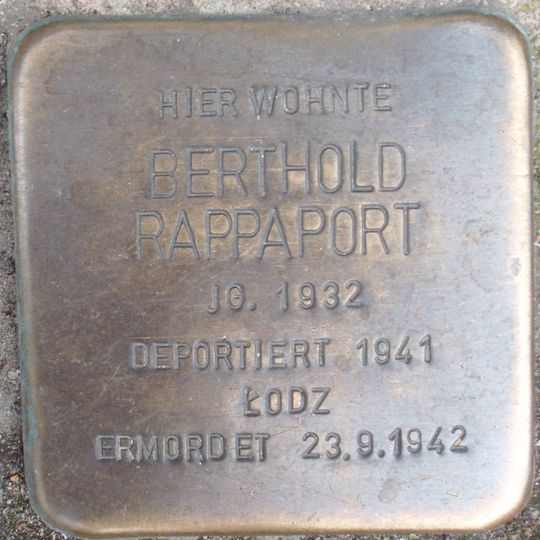Stolperstein em memória de Berthold Rappaport