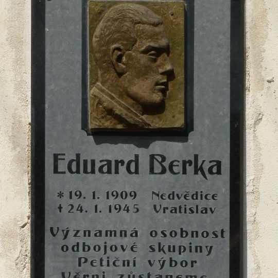 Plaque of Eduard Berka