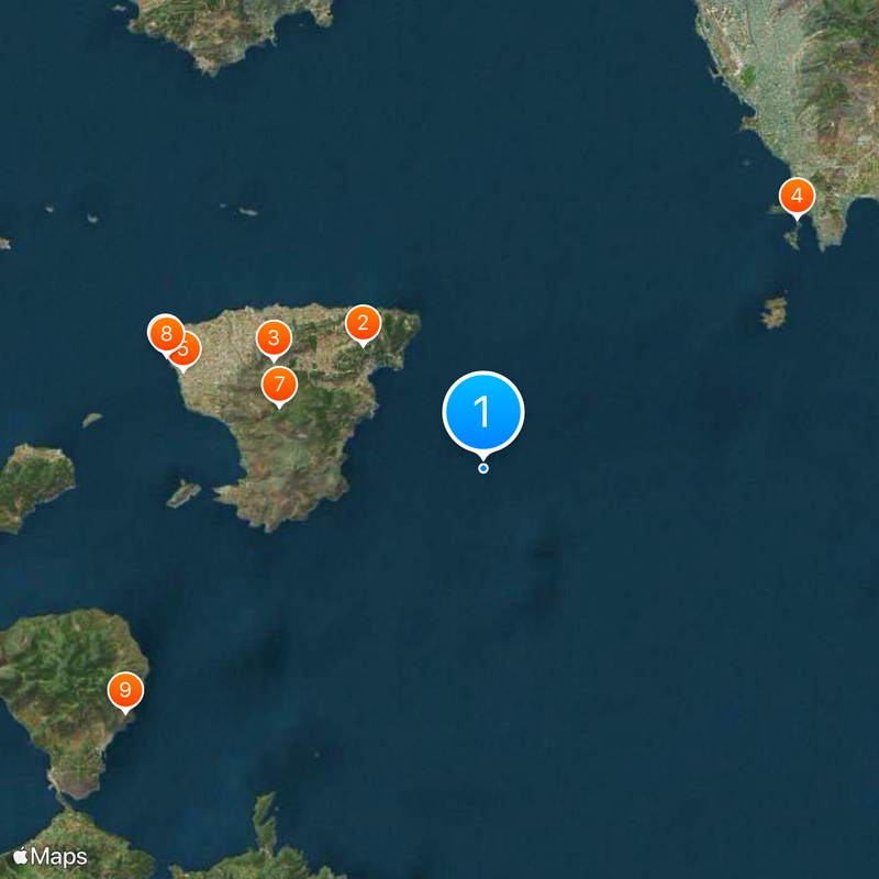 Saronic Gulf Map
